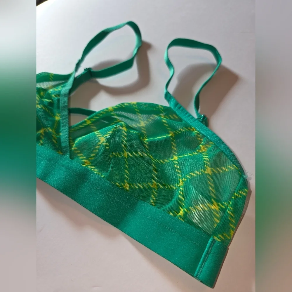 Colsie Size XS Green Bralette NWOT